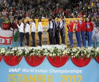 Marina Karnauschenko. Bronze at World Indoor Championships 2012, Istanbul in 4x400m