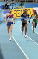 World Indoor Championships 2012 (Istanbul, Turkey). Semi-final at 400m. Aleksandra Fedoriva and Sanya Richards-Ross (USA)