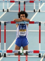 World Indoor Championships 2012 (Istanbul, Turkey). Heats at  60 Metres Hurdles. Konstadínos Douvalídis (GRE)