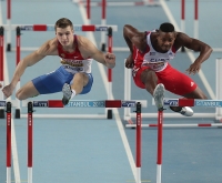 World Indoor Championships 2012 (Istanbul, Turkey). Heptathlon. 60 Metres Hurdles. Artem Lukyanenko and Yordani García (CUB)