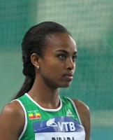 World Indoor Championships 2012 (Istanbul, Turkey). 	Final at 1500 Metres. Genzebe Dibaba (ETH)