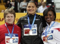 World Indoor Championships 2012 (Istanbul, Turkey). Shot Put Champion - Valerie Adams (NZL), Silver - Nadzeya Ostapchuk (BLR), Bronze - Michelle Carter (USA)