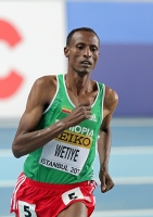 World Indoor Championships 2012 (Istanbul, Turkey). Final at 1500 Metres. Aman Wote (ETH)