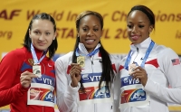 World Indoor Championships 2012 (Istanbul, Turkey). 400m Champion Sanya Richards-Ross (USA), Silver Aleksandra Fedoriva, Bronze Natasha Hastings (USA)
