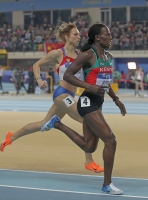 World Indoor Championships 2012 (Istanbul, Turkey). Final at 800m. Yelena Kofanova, Pamela Jelimo (KEN)