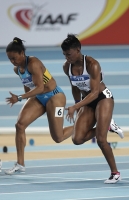 World Indoor Championships 2012 (Istanbul, Turkey). 	60 Metres Final. Murielle Ahoure (CIV), Chandra Sturrup (BAH)