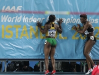World Indoor Championships 2012 (Istanbul, Turkey). 	60 Metres Final. Champion Veronica Campbell-Brown (JAM), Silver Murielle Ahoure (CIV)