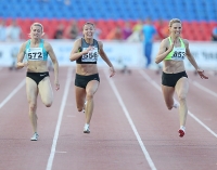 Natalya Rusakova (Kresova). 100m&200m Silver at Russian Championships 2012  
