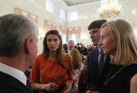 Svetlana Shkolina. With the mayor of Moscow Sergey Semenovich Sobyanin, Anna Chicherova and Ivan Ukhov