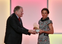 IAAF Centenary Gala Show. World Athletes of the Year for 2012. FEMALE MASTER ATHLETE OF THE YEAR
Presenter - Robert Hersh called Lynn Ventris (AUS)
