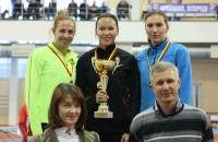 Chuvashia Indoor Cup 2013. 200 Metres Winner. Yelizavets Savlinis, Kseniya Zadorina, Olga Pervyakova