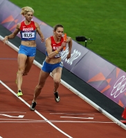 XXX OLYMPIC GAMES (Athletics). 4x400m.Antonina Krivoshapka and Tatyana Firova 