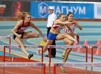 National Indoor Championships 2013 (Day 1). 60 Metres Hurdles. Semifanal. Olga Samylova, Yekaterina Voronkova, Yekaterina Gubina