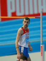 European Indoor Championships 2013. Göteborg, SWE. 1 March. High jump. Qualification. Aleksey Dmitrik, RUS