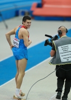European Indoor Championships 2013. Göteborg, SWE. 2 March. Triple jump Silver is Ruslan Samitov, RUS