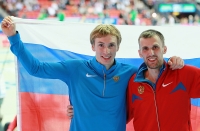 Sergey Mudrov. European Indoor Champion 2013, Goteborg. With Aleksey Dmitrik