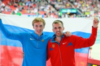 Aleksey Dmitrik. Silver European Indoor Championships 2013. With winner Sergey Mudrov