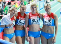 Tatyana Veshkurova. 4x400 m European Indoor Silver Medallist 2013, Goteburg. With Nadezhda KOtlyarova, Kseniya Zadorina, Olga Tovarnova