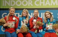 Tatyana Veshkurova. 4x400 m European Indoor Silver Medallist 2013, Goteburg. With Nadezhda KOtlyarova, Kseniya Zadorina, Olga Tovarnova