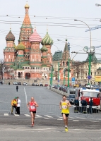 Russian Road Race Championships 2013. Red Square. Vasily Blazhennogo's temple. Dmitriy Safronov (N 14), Artyem Yekimov (N 3)