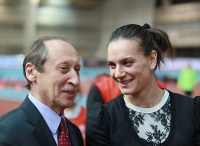 Yelena Isinbayeva. With Valentin Balakhnichyev