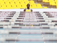 Moscow Challenge 2013. Luzhniki Stadium. 110 m hurdles. Ryan Brathwaite, BAR