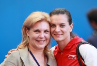 Yelena Isinbayeva. Russian Championships 2013. With Alla Gluschenko