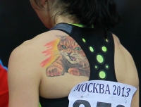 Anastasiya Savchenko. Russian Indoor Champion 2013. Tatoo