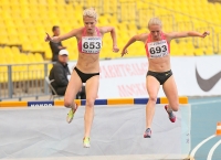 Russian Championships 2013. 1 Day. 3000 m steeple. Yuliya Zyanterekova ( 653), Yelena Zhilkina ( 693)