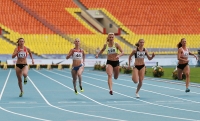 Russian Championships 2013. 2 Day. 100m. Semi-Final. Natalya Rusakova ( 129), Viktoriya Yarushkina ( 46), Natalya Shishkova ( 717), Yuliya Kashina ( 580), Yuliya Glibko ( 331)