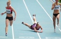 Russian Championships 2013. 2 Day. 100m. Semi-Final. Olga Kharitonova ( 358), Yelena Kozlova ( 672), Anna Yegorova ( 690)