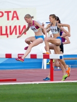 Russian Championships 2014, Kazan. Day 1. 3000m steep. Natalya Aristarkhova ( 367), Lyudmila Lebedeva ( 979), Yekaterina Sokolenko ( 378)