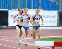 Russian Championships 2014, Kazan. Day 1. 3000m steep. Natalya Aristarkhova ( 367), Yekaterina Sokolenko ( 378), Natalya Vlasova ( 27)