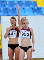 Russian Championships 2014, Kazan. Day 4. 1500m . Final. Kristina Ugarova ( 952), Svetlana Karamasheva ( 441)