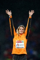 European Athletics Championships 2014 /Zurich, SUI. Awards ceremony of winners and prize-winners. 100 Metres Champion is Dafne SCHIPPERS