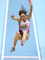 Katarina Johnson-Thompson. Long jump World Ind. Silver 2014