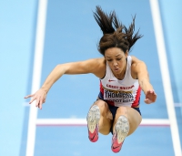 Katarina Johnson-Thompson. Long jump World Ind. Silver 2014