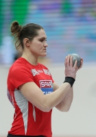 Prague 2015 European Athletics Indoor Championships. Shot Put Women Qualifying Rounds. Yulia LEANTSIUK, BLR