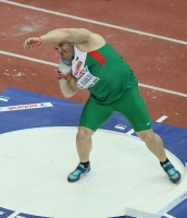 Prague 2015 European Athletics Indoor Championships. Shot Put Men Qualifying Rounds. Georgi IVANOV, BUL