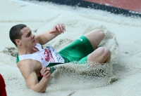 Prague 2015 European Athletics Indoor Championships. Long Jump Men Qualifying Rounds. Georgi TSONOV, BLR 