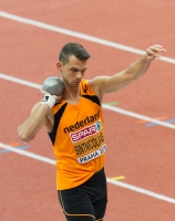 Prague 2015 European Athletics Indoor Championships. Heptathlon Men Shot Put. Eelco SINTNICOLAAS, NED