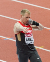 Prague 2015 European Athletics Indoor Championships. Heptathlon Men Shot Put. Arthur ABELE, GER
