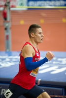 Prague 2015 European Athletics Indoor Championships. 400m Men Final. Pavel MASLÁK, CZE