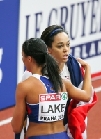 Prague 2015 European Athletics Indoor Championships. Pentathlon Champion. Katarina JOHNSON-THOMPSON, GBR