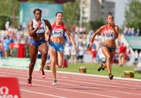 6th European Athletics Team Championships 2015. 100 m. Asha Philip, GBR, Tatjana Pinto, GER, Yelizaveta Demirova, RUS