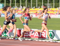 6th European Athletics Team Championships 2015. 3000m. Sofia Ennaoui, POL, Yelena Korobkina, RUS, Clémence Calvin, FRA, Nataliya Tobias, UKR