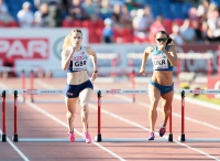 6th European Athletics Team Championships 2015. 400 m hurdles. Eilidh Child, GBR, Anna Titimets, UKR