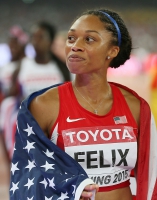 Allyson Felix. World Championships 2015, Beijing. 4x400m