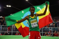 Yomif Kejelcha. 3000 m World Indoor Champion 2016