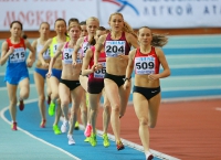 Russiun Indoor Championships 2016. 3000m. Lyudmila Remeslova ( 509), Yuliya Zaripova ( 204)